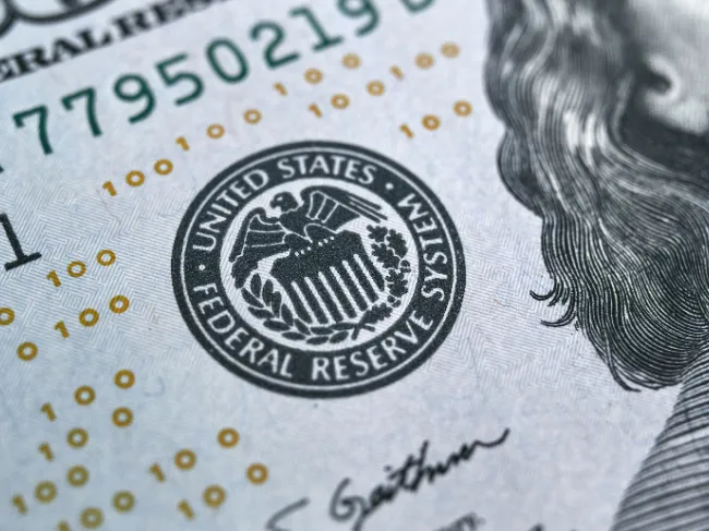 Federal Reserve seal on USD